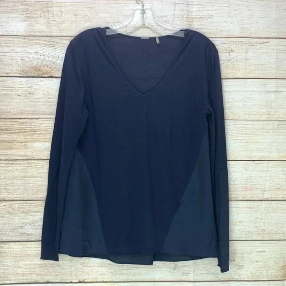 Elie Tahari Tencel Wool Blend Vneck Blouse - Picture 1 of 10